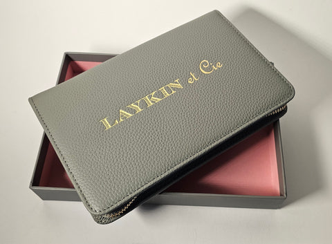 The Laykin Pink and Grey Jewelry Valise