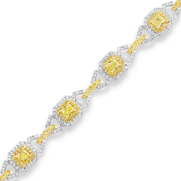 Yellow and White Diamond Spectacular Laykin Bracelet