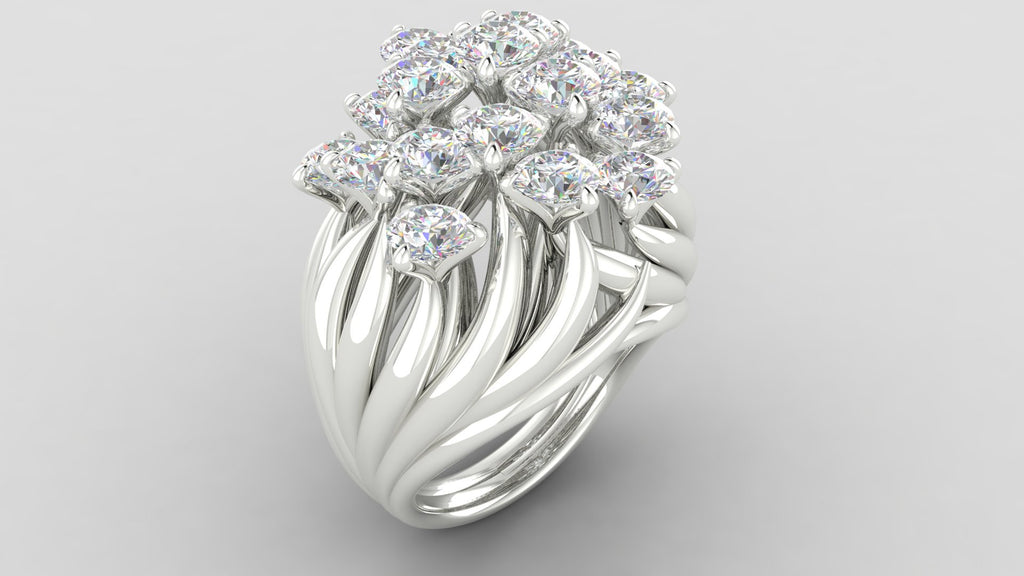 white gold flame ring
