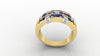 yellow gold diamond in sapphire inter loved ring